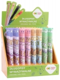Roller gel cu rescriere Happy Color, 0.5 mm, albastru, Kapibara Yummy Yum, diverse culori, display 40 de bucati